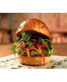 Vegano Hamb&uacute;rguer de Abobrinha e Folhas